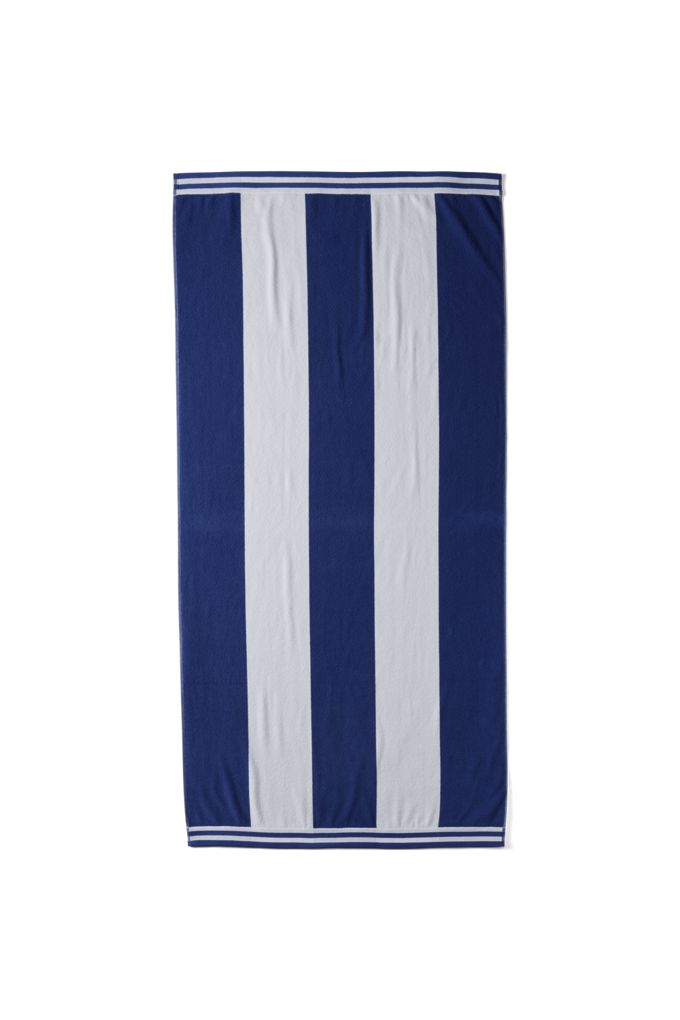 School Uniform Rugby Stripe Beach Towel - Lands' End