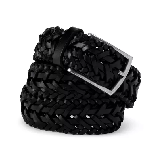Men's Leather Braid Belt - primary