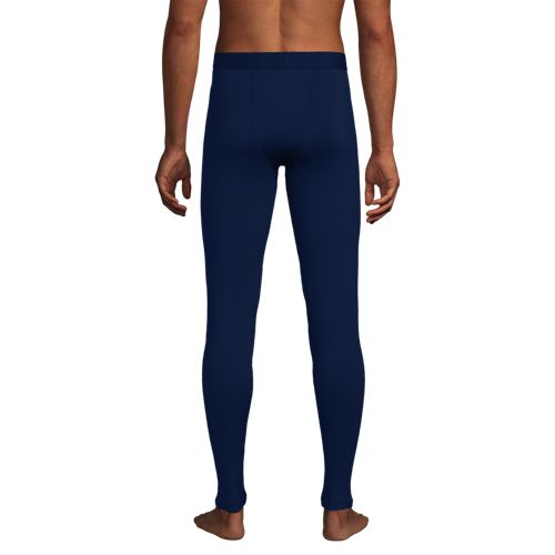  Lands' End Thermaskin Lange Unterhose, Heat Edition, Herren, Größe:44-46 Regular, Blau, Elasthan/polyester-mischung, By Lands' End 