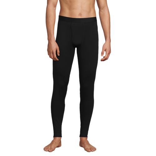  Lands' End Thermaskin Lange Unterhose, Heat Edition, Herren, Größe:44-46 Regular, Schwarz, Elasthan/polyester-mischung, By Lands' End 