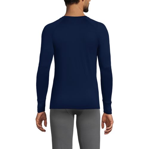  Lands' End Thermaskin Unterhemd, Heat Edition, Herren, Größe:44-46 Regular, Blau, Elasthan/polyester-mischung, By Lands' End 