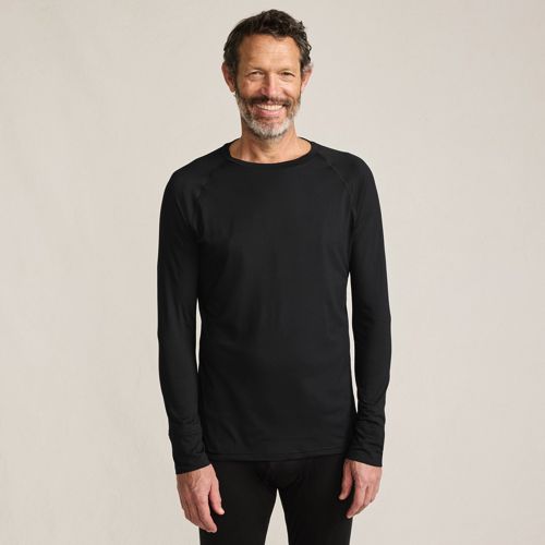  Lands' End Thermaskin Unterhemd, Heat Edition, Herren, Größe:44-46 Regular, Schwarz, Elasthan/polyester-mischung, By Lands' End 