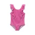 Girls Chlorine Resistant Scoop Neck Ruffle One Piece Swimsuit, alternative image