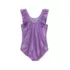 Girls Chlorine Resistant Scoop Neck Ruffle One Piece Swimsuit, alternative image