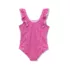 Girls Chlorine Resistant Scoop Neck Ruffle One Piece Swimsuit, alternative image