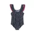 Girls Chlorine Resistant Scoop Neck Ruffle One Piece Swimsuit, alternative image