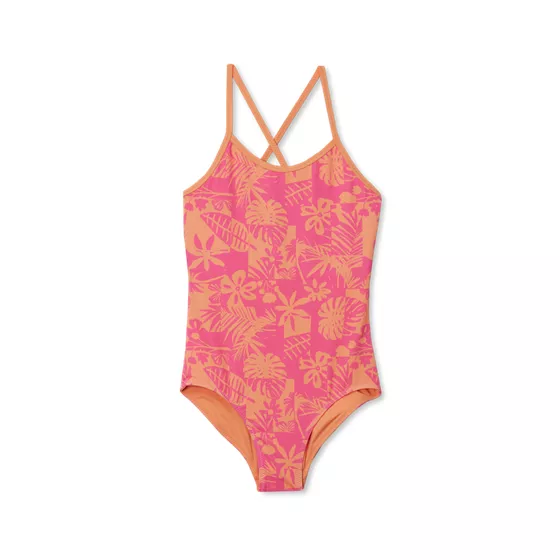 Girls Reversible One Piece Swimsuit - primary