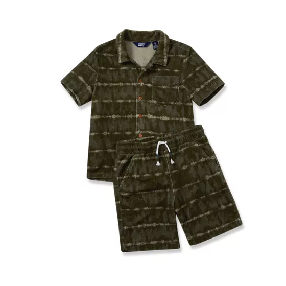 Boys Short Sleeve Terry Cover Up Set - primary