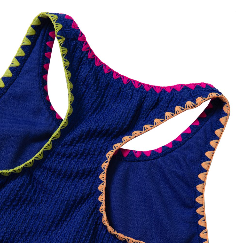 Girls Chlorine Resistant Embroidered Bikini Swimsuit Set | Lands' End