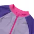 Girls Chlorine Resistant Long Sleeve One Piece Half Zip Swimsuit, alternative image