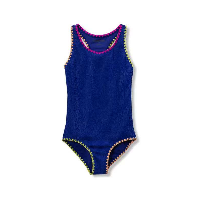 Girls Embroidered One Piece Swimsuit, alternative image