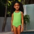 Girls Chlorine Resistant Embroidered One Piece Swimsuit, alternative image