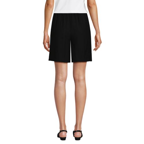  Lands' End Schlupfshorts Ready To Go Mit Bändchenzug, Damen, Größe:34 Regular, Schwarz, Nylon/viskose, By Lands' End 