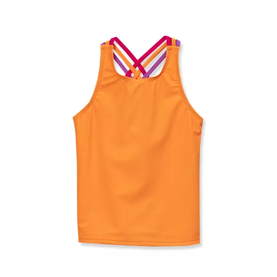 Girls Strappy X-Back Tankini Top - primary