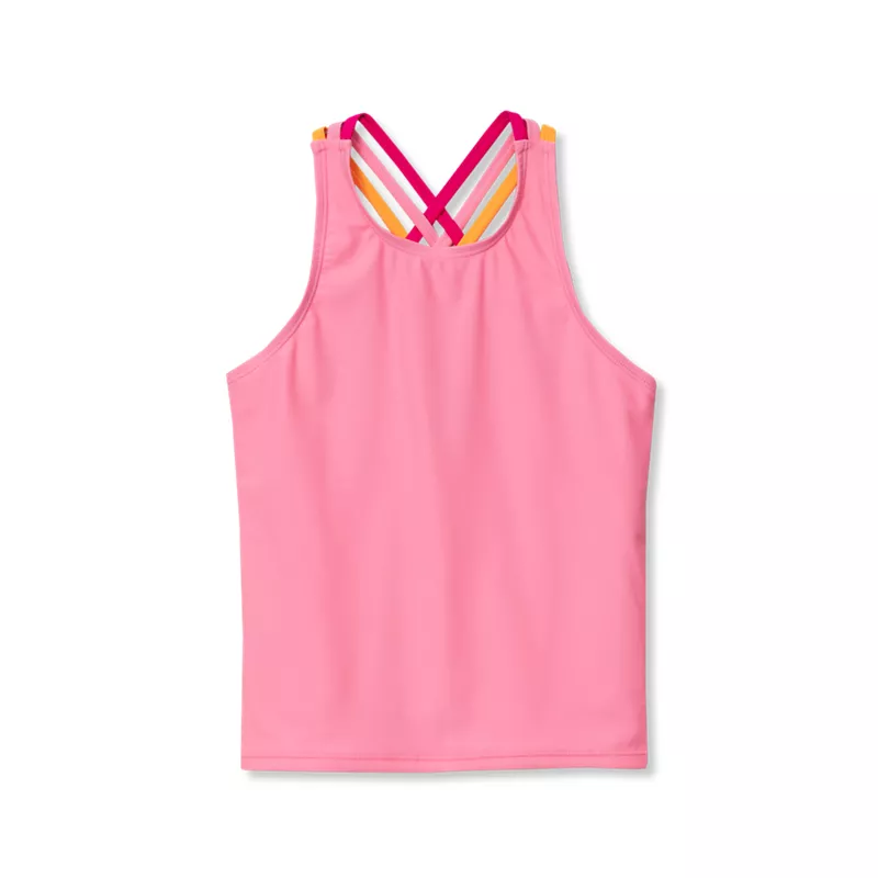 Girls Strappy X-Back Tankini Top, alternative image