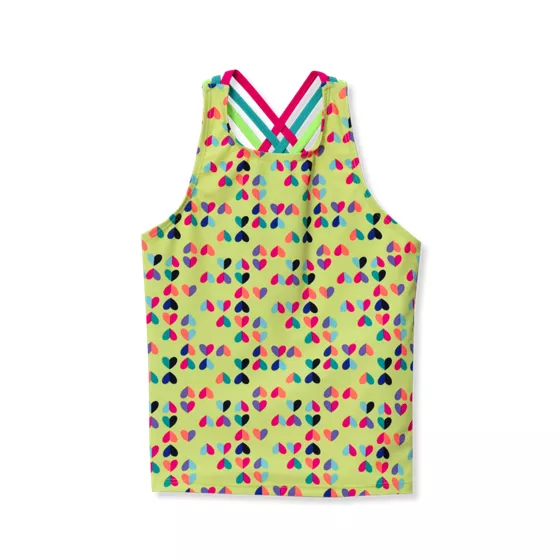 Girls Strappy X-Back Tankini Top - primary