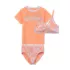 Girls Chlorine Resistant Short Sleeve Rash Guard 3 Piece Swimsuit Set, alternative image