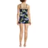 Womens Square Neck Smocked Mini Swim Dress, Back