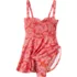 Womens Square Neck Smocked Mini Swim Dress, alternative image