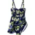 Womens Square Neck Smocked Mini Swim Dress, alternative image
