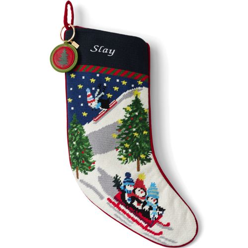 Needlepoint Tree Bag Charm - image 3