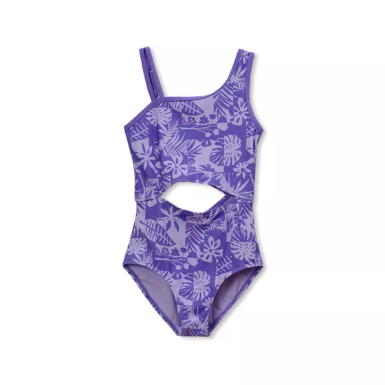 Girls Asymmetrical One Piece Swimsuit - primary