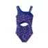 Girls Chlorine Resistant Asymmetrical One Piece Swimsuit, alternative image