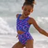 Girls Chlorine Resistant Asymmetrical One Piece Swimsuit, alternative image