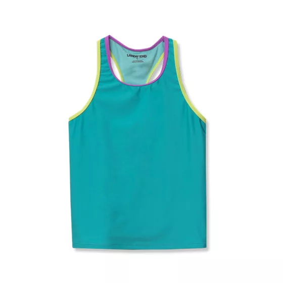 Girls Racer Back Tankini Swim Top - primary