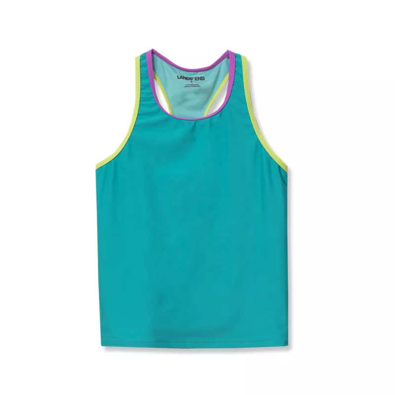Girls Racer Back Tankini Swim Top, alternative image