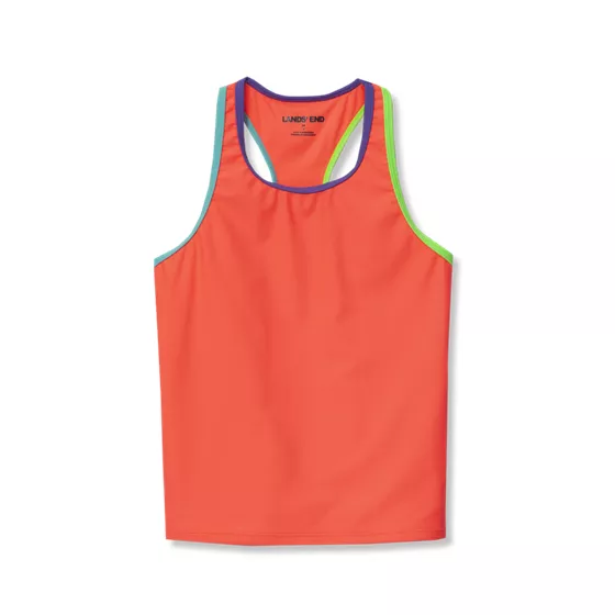 Girls Racer Back Tankini Swim Top - primary