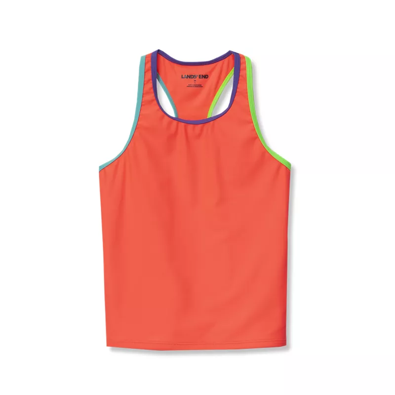 Girls Racer Back Tankini Swim Top, alternative image