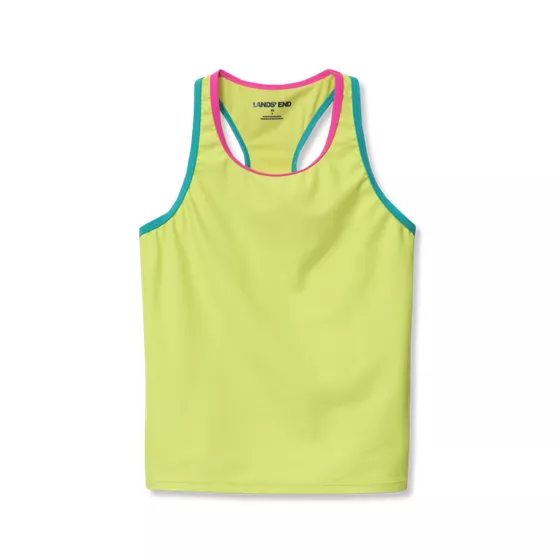 Girls Racer Back Tankini Swim Top - primary