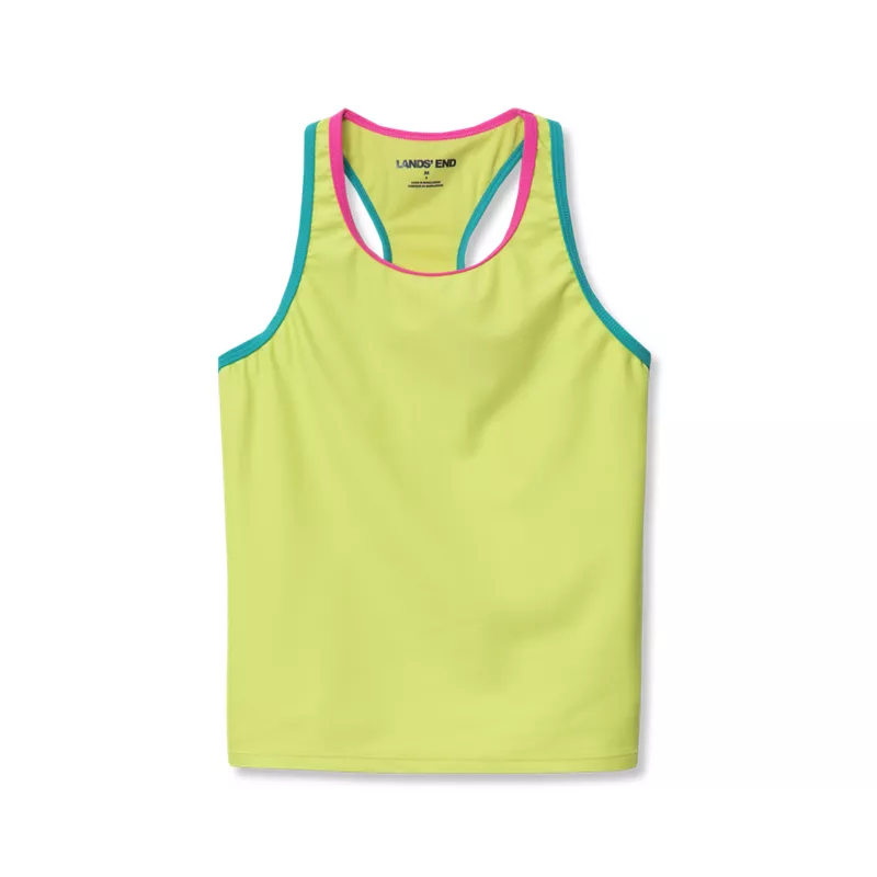 Girls Racer Back Tankini Swim Top, alternative image