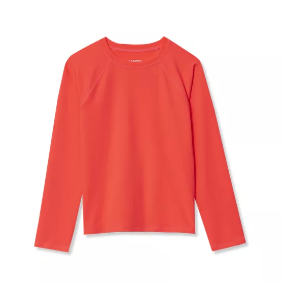 Girls UPF 50 Long Sleeve Crew Neck Rash Guard - primary