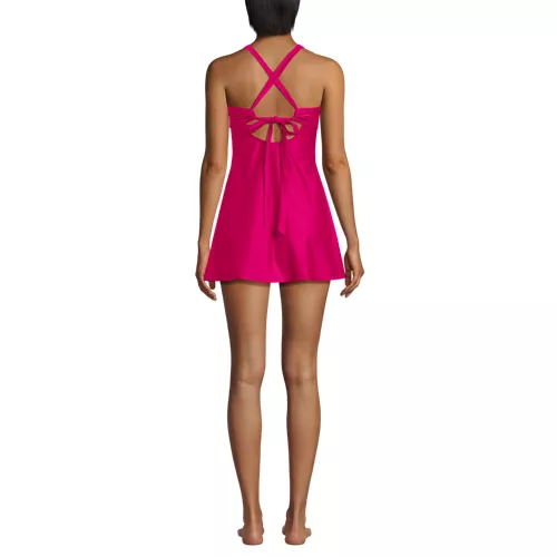 Women's Essential Tie Back Ruched Dresskini Top, Back