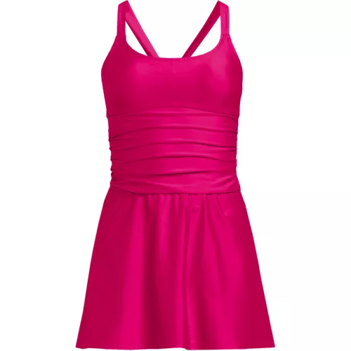 Women's Essential Tie Back Ruched Dresskini Top, Front