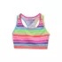 Girls Chlorine Resistant Contrast Racer Back Bikini Top, alternative image