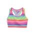 Girls Chlorine Resistant Contrast Racer Back Bikini Top, alternative image