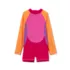 Girls Chlorine Resistant Long Sleeve Surf Bodysuit, alternative image