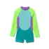 Girls Chlorine Resistant Long Sleeve Surf Bodysuit, alternative image