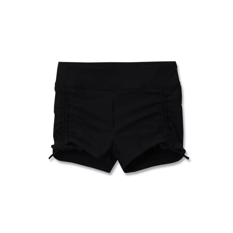 Girls Chlorine Resistant Ruched Swim Boyshort, alternative image