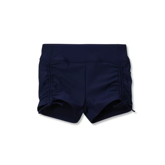 Girls Chlorine Resistant Ruched Swim Boyshort - primary