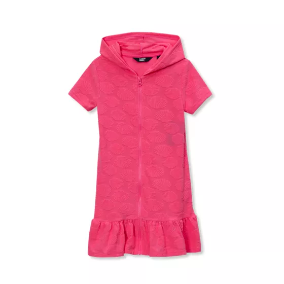 Girls Terry Zip Front Cover Up Dress - primary