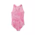 Girls Chlorine Resistant Sporty Hi-Neck Racer Back One Piece Swimsuit, alternative image