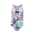Girls Sporty Hi-Neck Racer Back One Piece Swimsuit, alternative image