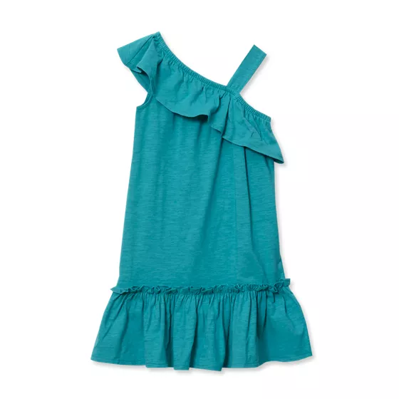 Girls Ruffle Asymmetrical Dress - primary