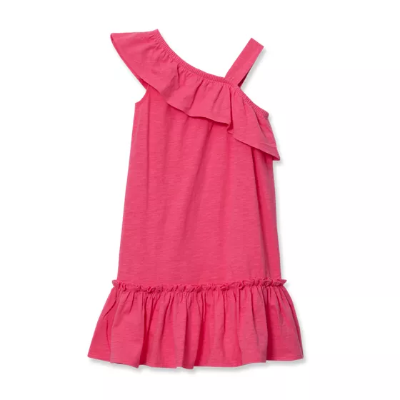 Girls Ruffle Asymmetrical Dress - primary