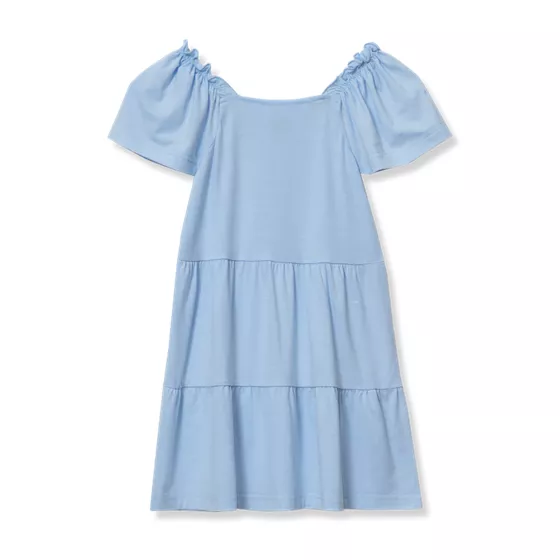 Girls Short Sleeve Tiered Tunic Top - primary