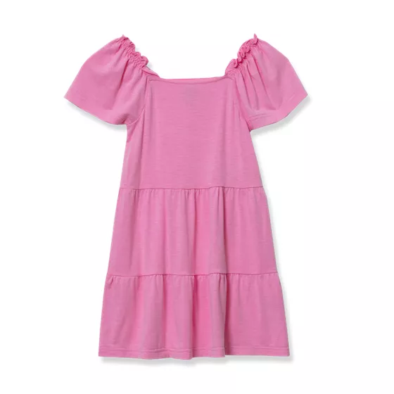 Girls Short Sleeve Tiered Tunic Top - primary
